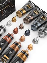 Get Inspired By Amazing Metallic Acrylic Artist Paint In 2020 Acrylic Artists Acrylic Painting Acrylic Pouring Art