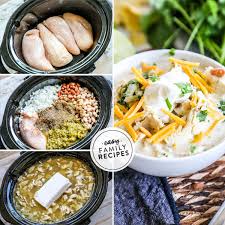 A white cheese, such as monterey jack, or sour cream are often added when served. Ultimate Cream Cheese Chicken Chili Crock Pot The Easy Way