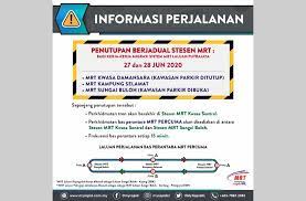 Fasa kedua dari stesen semantan ke stesen kajang mula beroperasi pada 17 julai 2017 dan ini membolehkan tren beroperasi di seluruh jajaran. 3 Stesen Mrt Laluan Kajang Ditutup Sabtu Ahad Ini
