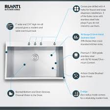 We did not find results for: 33 X 22 Inch Drop In Topmount 16 Gauge Zero Radius Stainless Steel Kitchen Sink Single Bowl Ruvati Usa