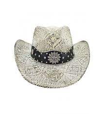 White Antiqued Straw Cowboy Hat With Jeweled Band C217ylauhks Straw Cowboy Hat Cowboy Hats Cowboy