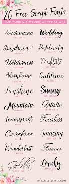20 Free Script Fonts For Your Diy Wedding Invitations Diy Printable Wedding Invitations Wedding Invitations Diy Free Script Fonts