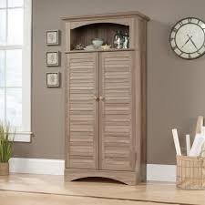 A variety of finishes makes it easy to choose a cabinet to complement other office. Sauder Harbor View Salt Oak Storage Cabinet 423660 The Home Depot