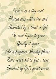 Faith Is A Tiny Seed Christian Poems Faith Faith Inspiration