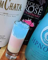 In the bottom of the glass, muddle the strawberries, lemon juice and honey until the strawberries are completely crushed. Unagi Candy Cotton Shot Tequila Rose Rum Chata Hpnotiq Facebook