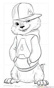 You are now halfway on the step by step lesson how to draw the chipettes from alvin and the chipmunks. How To Draw Alvin Chipmunk Step By Step Drawing Tutorials Cute Dog Drawing Alvin Chipmunks Cartoon Character Tattoos