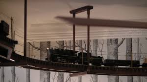 All Aboard Lionel Train Chugs Around Ceiling Of Cafe On The Green Model Trains Lionel Trains Model Train Sets