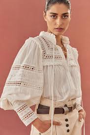 Shona Joy LUCIA BALLOON SLEEVE FRLL Shirt