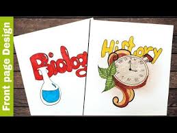 Front Page Design For School Project Diy Notebook Designs Ideas Youtube In 2020 Front Page Design Heading Design Colorful Borders Design