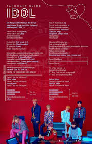Bts Idol Fanchant Bts Ly Fanchants Lời Bai Hat Bai Hat Lời Nhạc