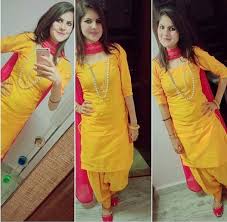 Black And Yellow Suit Girls Pin On Patiala Shahi