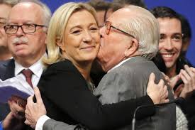 On 25 april, le pen went to amiens in an unexpected visit to meet workers at the whirlpool factory while macron was in a meeting with local officials at the same time, with le pen receiving a positive welcome. National Front Leader Marine Le Pen Breaks With Father Over Holocaust Remarks Wsj