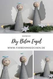 Diy Engel Aus Beton Selber Machen Winter Deko Diy Engel Basteln Diy Beton Weihnachten Weihnachtsengel Basteln