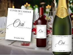 Personnalisez vos étiquettes de bouteille de mariage sur monfairepart.com. Etiquette Bouteille Mariage A Personnaliser Theme Oui