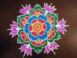 Sankranthi Muggulu With Colors Sankranthi Rangoli Designs 2019 Pongal Kolam Designs Y Free Hand Rangoli Design New Rangoli Designs Rangoli Border Designs