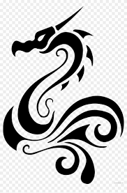 Men like to place these simple dragon tattoos on: Tribal Dragon Animal Free Black White Clipart Images Simple Dragon Tattoo Drawings Free Transparent Png Clipart Images Download