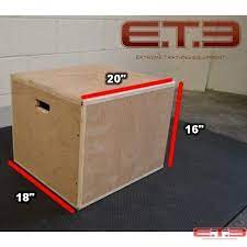 Small 3 In 1 Wood Plyo Box Extreme Training Equipment Plyo Box Diy Plyo Box No Equipment Workout