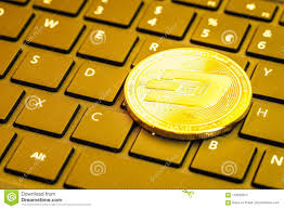 Dash Coin On Computer Keyboard Stock Image Image Of