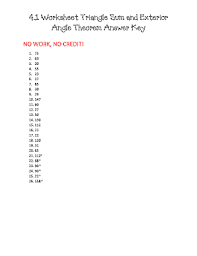 Find the measure of each angle indicated. Worksheet Triangle Sum And Exterior Angle Theorem Nidecmege