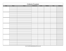 50 inquisitive calorie counter chart free printable