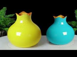 Look Like Ceramic Flower Vase Making At Home Newspaper Flower Vase Gypsum Flower Vase Youtube In 2020 Flower Vase Making Ceramic Flowers Paper Flower Vase