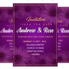 جديد زهرة دعوة زفاف بطاقة قالب لون بنفسجي wedding invitation card template flower wedding invitation wedding invitation cards