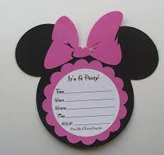 It was so fun getting their card in the mail. Pin By Rachel Stagmer On Minnie Mouse Birthday Theme Minnie Mouse Birthday Invitations Minnie Mouse Invitations Minnie Mouse Party