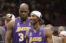 Kobe Bryant And Shaquille O Neal Of The Los Angeles Lakers Celebrate Shaquille O Neal Kobe Bryant Kobe