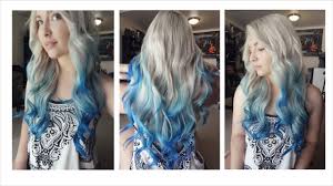 I've dip dyed my hair seven times in the past year and a half. How I Dyed My Hair Blue Ombre Balayage Youtube
