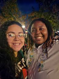 Disneyland cast member helps at Peter Pan ride