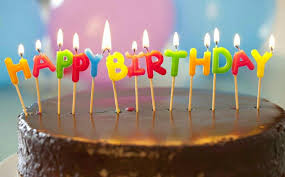 Birthday Cake With Balloons And Candles 