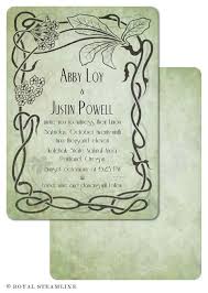Pin By Penelope Pearl On Invitations Art Nouveau Wedding Invitation Art Nouveau Weddings Art Nouveau Invitation