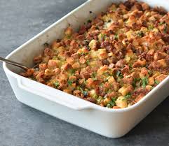 easy sausage herb stuffing once