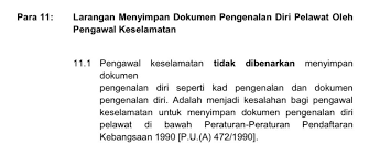 Larangan menyimpan kad pengenalan dan dokumen pengenalan diri pelawat oleh pengawal keselamatan. Ikhwan On Twitter Pengawal Keselamatan Diselia Bawah Akta Agensi Persendirian Pekeliling Agensi Persendirian Bilangan 4 Tahun 2010 Oleh Kdn Dalam Perenggan 11 Jelas Menyebut Pengawal Keselamatan Tidak Dibenarkan Menyimpan Kad Pengenalan Dan