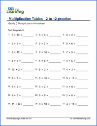 grade 3 multiplication worksheets free printable k5