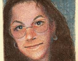 Julie Haas, “daisy Chain” Drypoint Etching and Watercolor