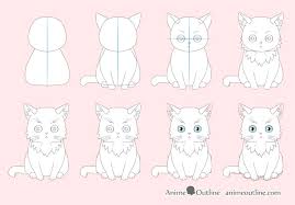 Cats are the protagonists of films, cartoons, books. How To Draw An Anime Cat Step By Step Animeoutline