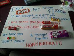 Fathers day gift for dad from daughters,kids,son,unique gifts for dad, dad birthday gifts from daughter son,birthday gifts for dad for stepdad,picture frame 4.5 out of 5 stars 11 $22.99 $ 22. Birthday Card For My Dad With Candy Candy Birthday Cards Birthday Presents For Dad Husband Birthday Card