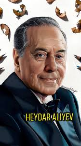 Color Pencil Drawing of Heydar Aliyev in Baku, Azerbaijan