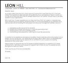 Executive sous chef cover letter. Executive Sous Chef Cover Letter Sample Cover Letter Templates Examples