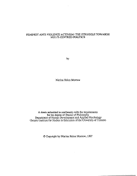 FEMINIST ANTI-VIOLENCE ACXWBM: THE STRUGGLE TOWARDS MULrIXENTRED POLlTICS  . Marina Helen Monow A thesis submitted in conformit