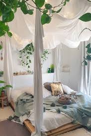 Bohemianism Boho Chic Furniture Contemplation Canopy Bed Green In 2020 Cozy Room Decor Unique Bedroom Furniture Bedroom Design