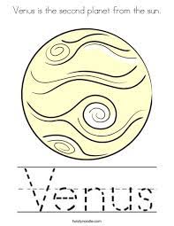 Color in this picture of planet venus and other planets with our library of online coloring pages. Venus Is The Second Planet From The Sun Coloring Page Twisty Noodle