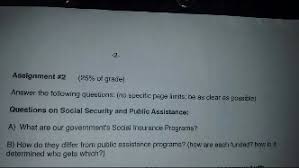 Which of the following is a social insurance program? Solved What Are Our Government S Social Insurance Program Chegg Com
