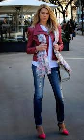 Calça Jeans E Jaqueta De Couro Look Com Jaqueta Vinho Moda It Moda It Look Com Jaqueta Moda Look