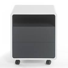 Ses trois tiroirs offrent la possibilité d'y ranger accessoires de bureau et documents à l'abri de la poussière. Bureaux Tables Et Chaises Caisson De Bureau Tully 2 Tiroirs Une Niche Inside75