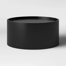 Maybe you would like to learn more about one of these? Manila Round Hammered Drum Coffee Table Black Project 62 Target