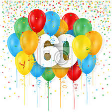 Geburtstag ist ein grund zum feiern: Happy 60 Geburtstag Jahrestag Karte Leinwandbilder Bilder 60 Streamer Laden Myloview De