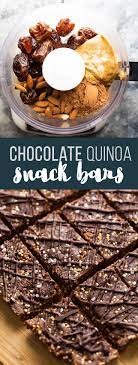Chocolate Almond Quinoa Snack Bars Video Recipe Snacks Quinoa Snacks Food