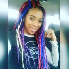 Black And Rainbow Box Braids Pin By Reesie Hudson On Box Braids Rainbow Braids Hair Styles Braids